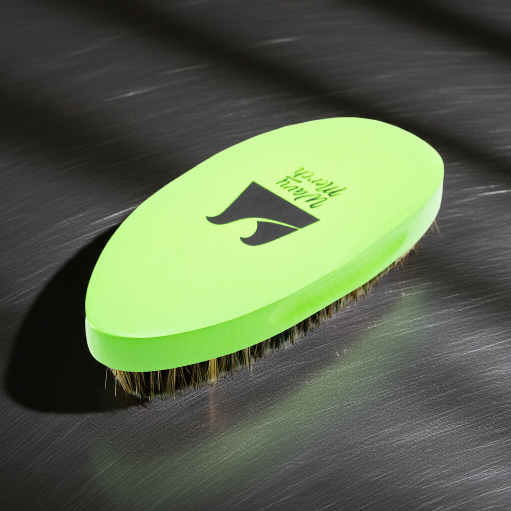 Slime Green Curved Medium Brush