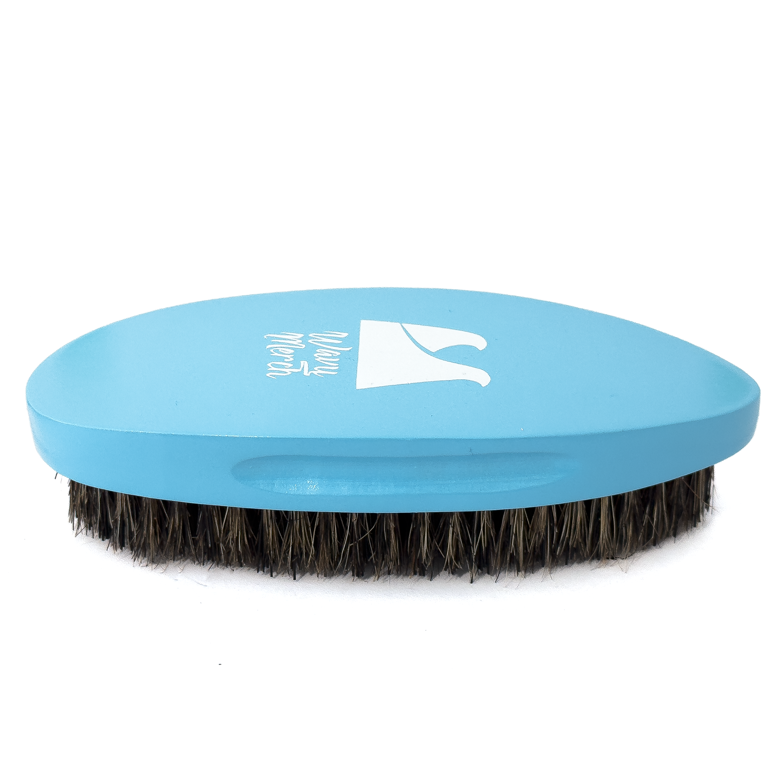 Blue wave brush with boar bristles for 360 waves
