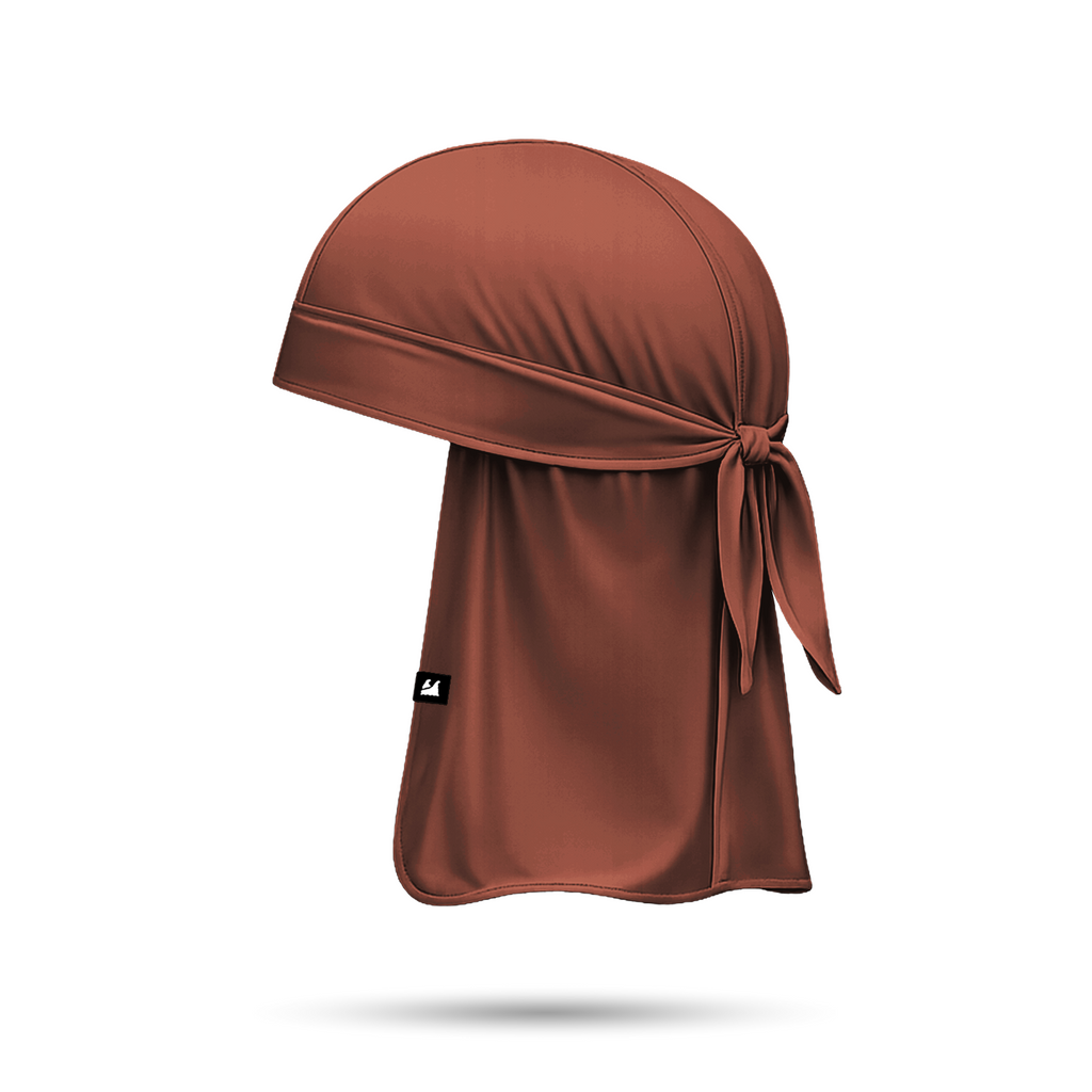 Brown headscarf with a knot on a white background