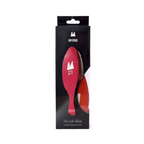 Inferno Soft Handle Wave Brush front view – red handle soft wave brush | Wavy Merch