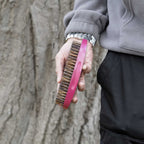 medium bristles on the purple phantom wave brush