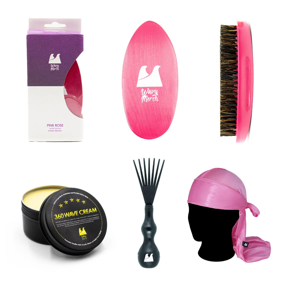 Rosé Pink Hard Brush Pack Combo