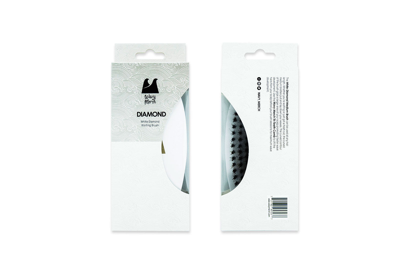 White Diamond Curved Wolfing Brush